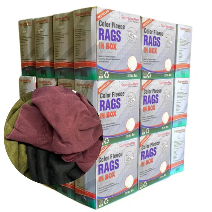 Color Sweatshirt Rags 1000 lbs. Pallet - 40 x 25 lbs. Compressed Boxes