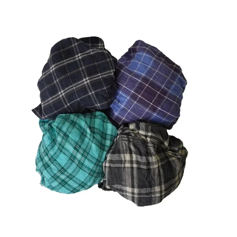 Recycled Color Flannel Cleaning Rags - 600 lbs. Pallet - 12 x 50 lbs. Boxes - Wiping Hub