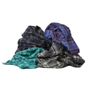 Recycled Color Flannel Cleaning Rags - 600 lbs. Pallet - 12 x 50 lbs. Boxes - Wiping Hub