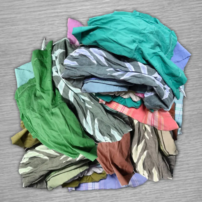 Recycled Color Linen Mixed Material Cleaning Rags 25 lbs. Box