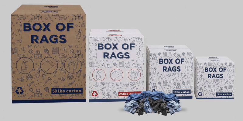 Denim Cleaning Rags | Recycled Heavy Duty Shop Rags