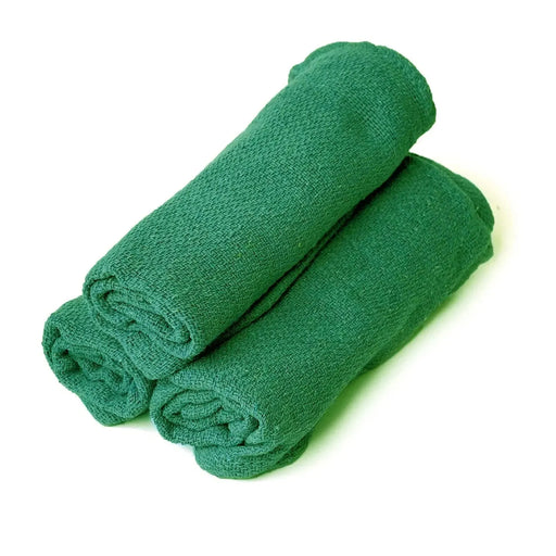 New 100% Bulk Cotton Green Huck Towels - 600 lbs. Pallet - 12 x 50 lbs. Boxes - Wiping Hub