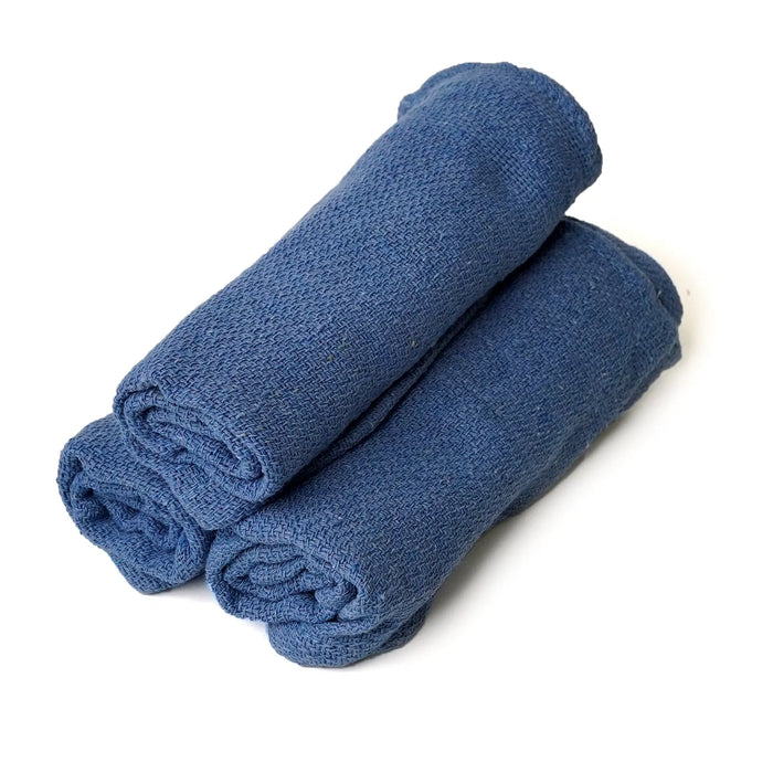 New 100% Cotton Blue Huck Towels - 600 lbs. Pallet - 120 x 5 lbs. Boxes