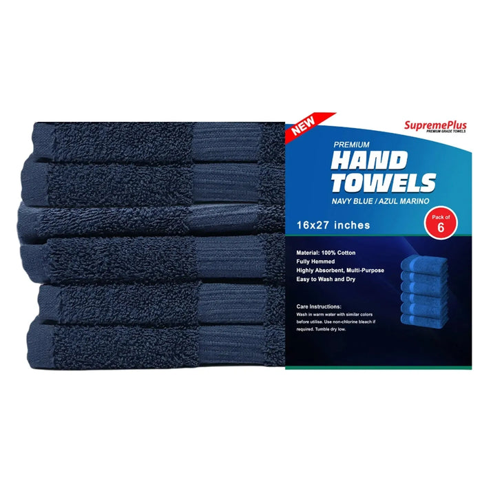 Premium Blue Hand Towels - 16" x 27" - Wiping Hub