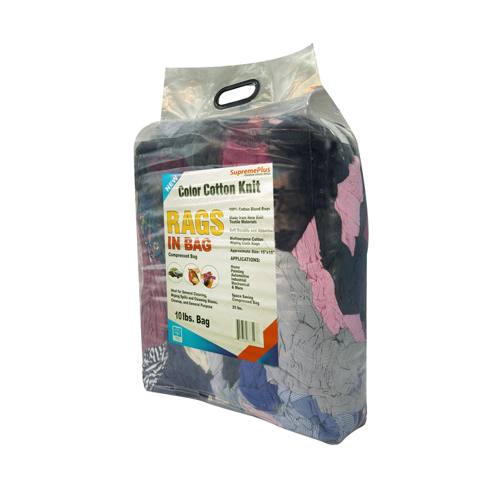 New Washed Multi-Color T-Shirt Wiping Rags – 10 lbs. Bag  