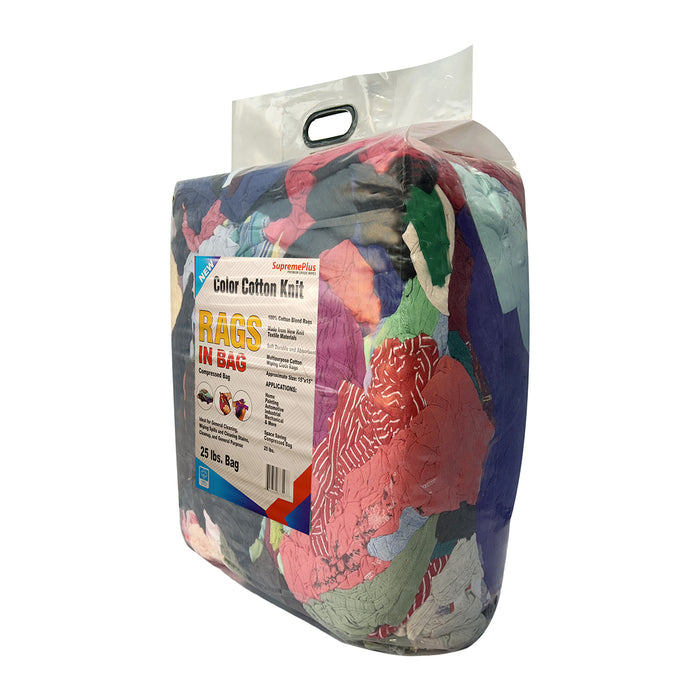 New Washed Multi-Color T-Shirt Wiping Rags – 25 lbs. Bag  