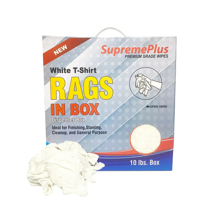 New Premium White Washed T-Shirt Rags - Wiping Hub