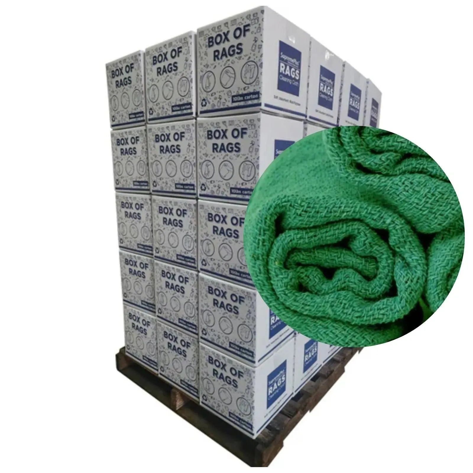 Recycled Green Huck Towels - Bulk Buy