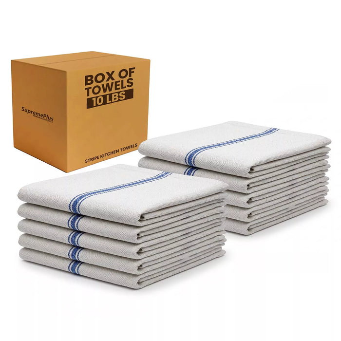 New Color Stripe Heavyweight Kitchen Towels- 10 lbs. Box