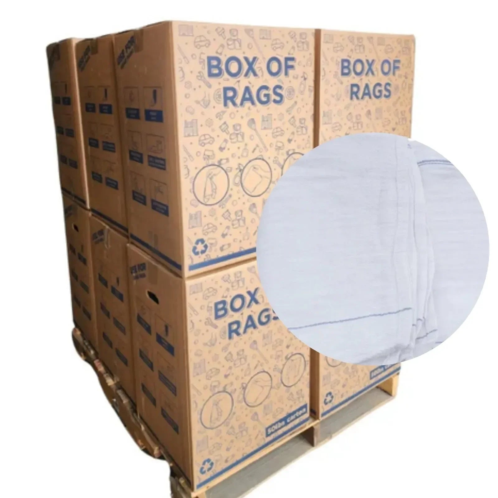 New Herringbone Kitchen Towels - 600 lbs. Pallet - 12 x 50 lbs. Boxes - Wiping Hub