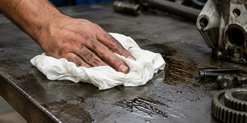 White Cotton Flannel Cleaning Rags (New)