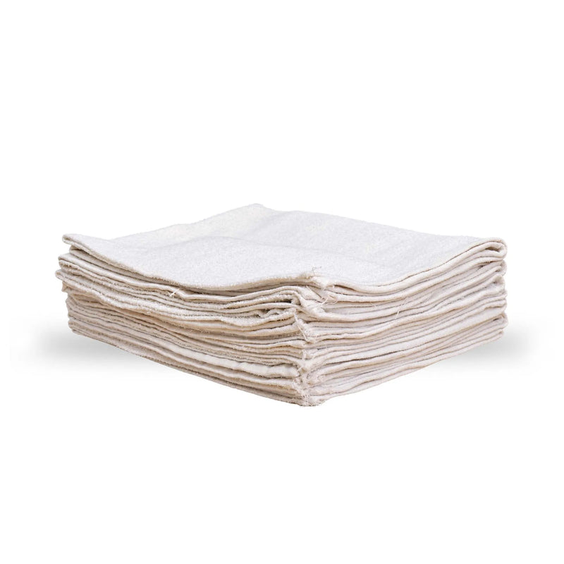White Cotton Cleaning Towel Rags (Half Size 20" x 20)