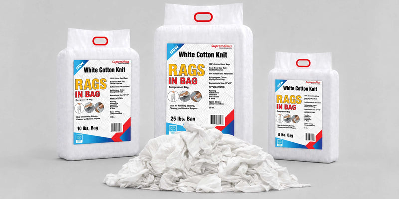 White T-Shirt Rags | Wholesale Cotton Cleaning Rags (New)