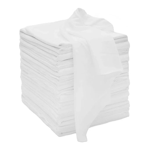 New White T-Shirt Exact Cut Rags - Wiping Hub