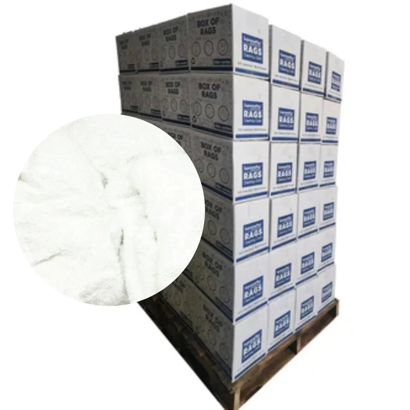 New White Terry Towel Rags - Wiping Hub