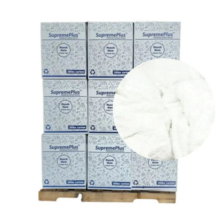 New White Terry Towel Rags - Wiping Hub