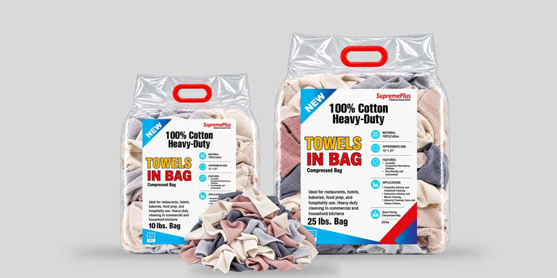 Cotton Rags (100% Heavy-Duty Cleaning Towel New)