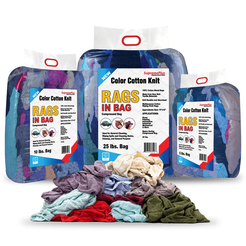 T-Shirt Rags, Color Cotton Cleaning Rags | New Washcloth