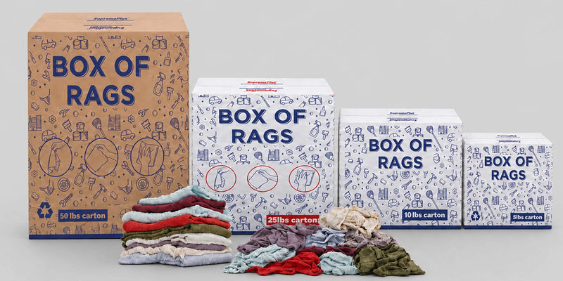 T-Shirt Rags, Multi Color Washed Cotton Cleaning Rags (New)