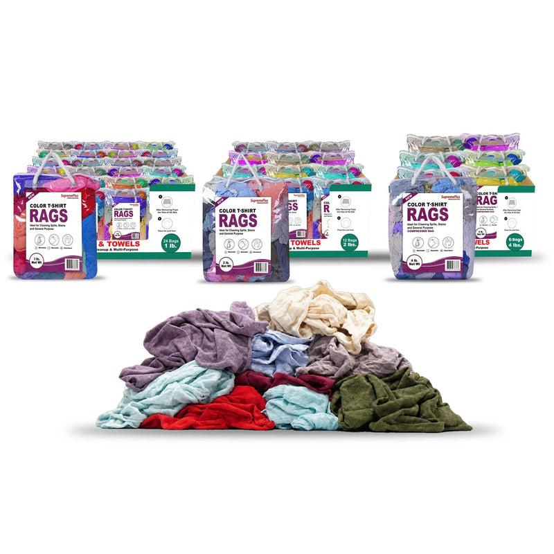 T-Shirt Rags, Color Cotton Cleaning Rags | New Washcloth