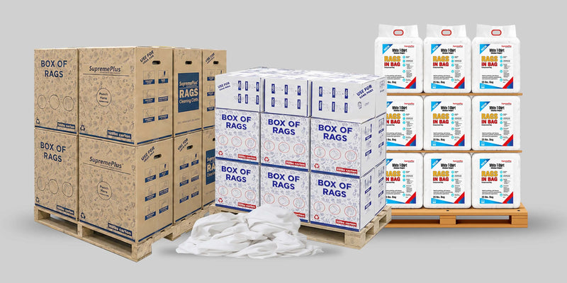 White T-Shirt Rags (Medium Weight)