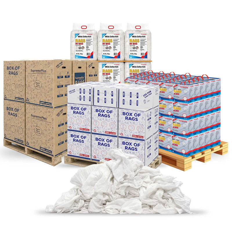 White T-Shirt Rags | Wholesale Cotton Cleaning Rags (New)