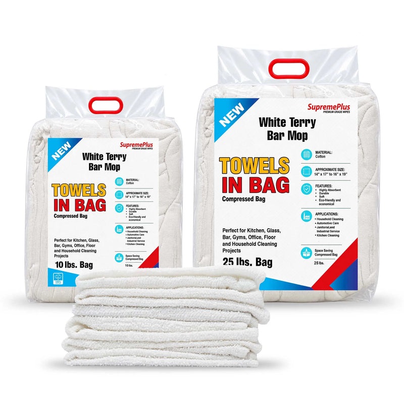 White Terry Bar Towel