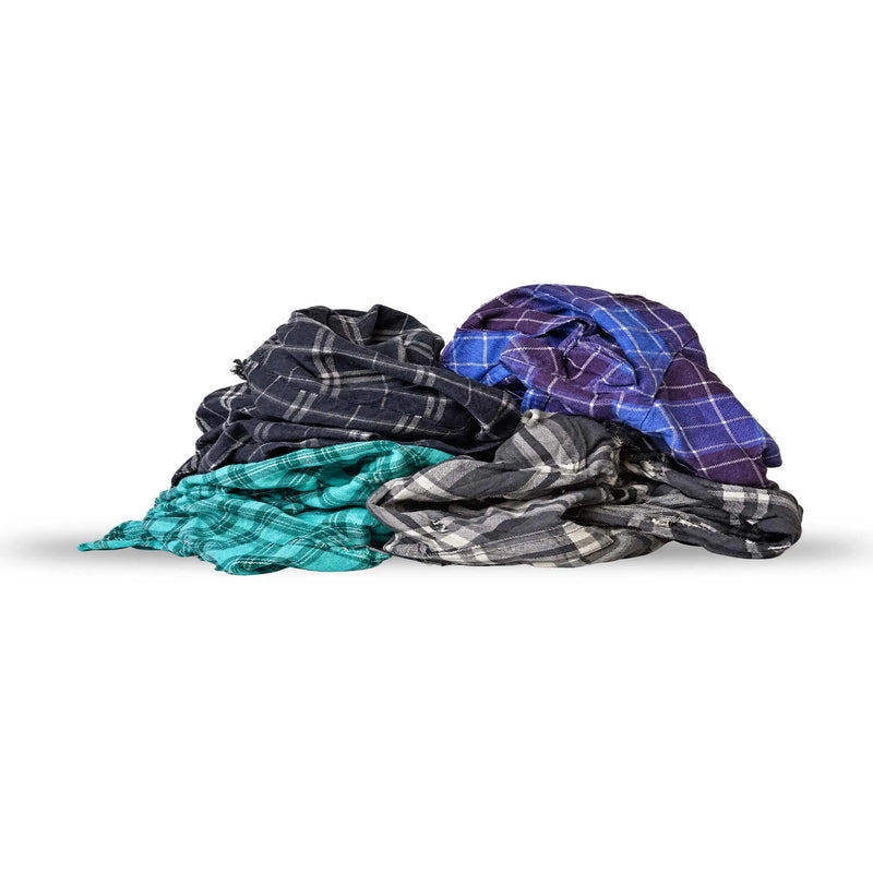Color Flannel Cleaning Rags | Recycled Wiping Rags
