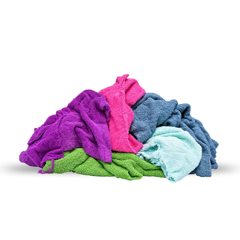 Color Terry Towel | Recycled Wiping Rags Wholesale