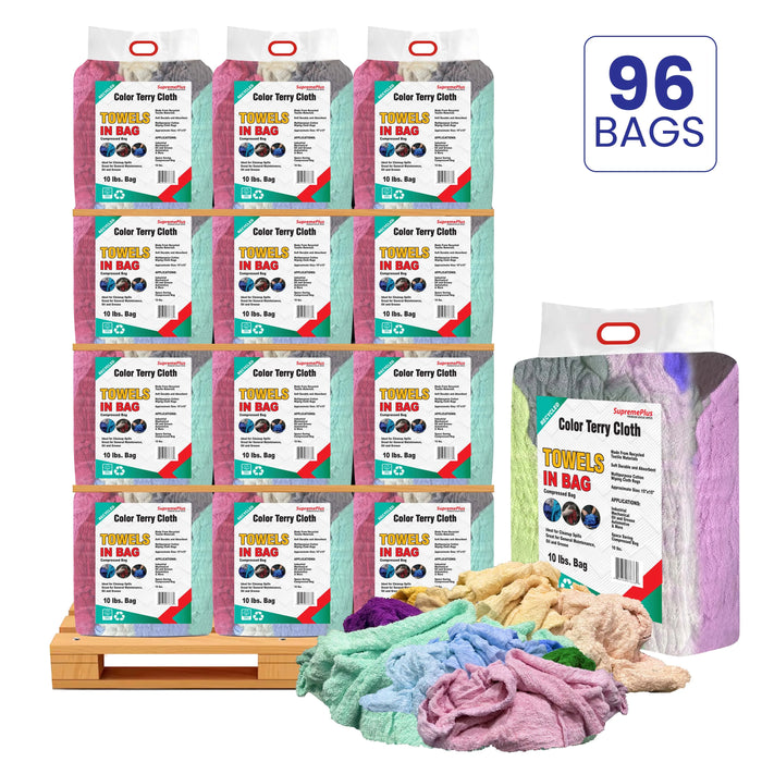 Recycled Color Terry Towel Rags