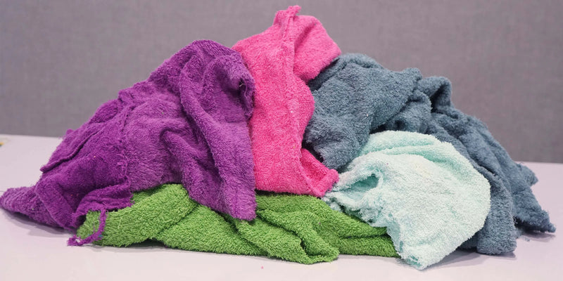 Color Terry Towel | Recycled Wiping Rags Wholesale