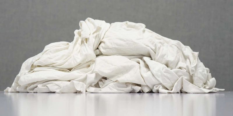 Recycled White Cotton T-Shirt Rags | Wholesale Cleaning Rags