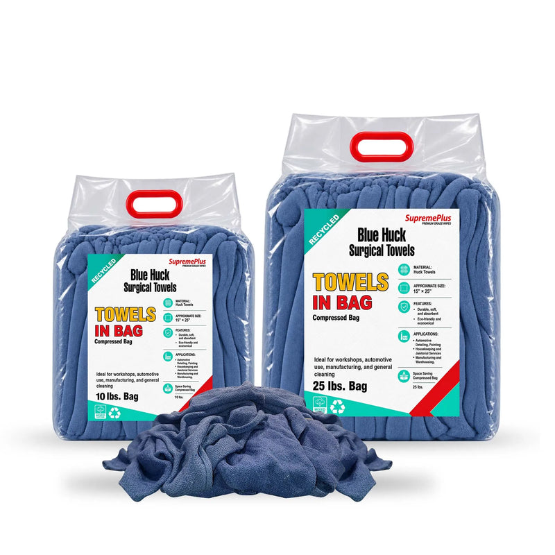 Reclaimed Blue Huck Surgical Towels