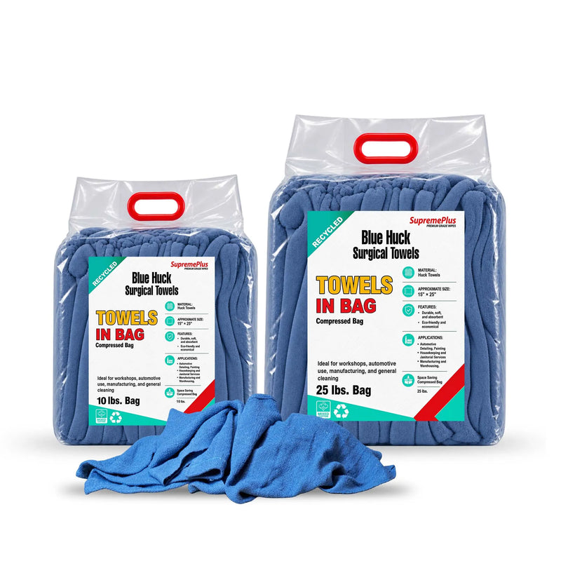 Reclaimed Blue Huck Surgical Towels