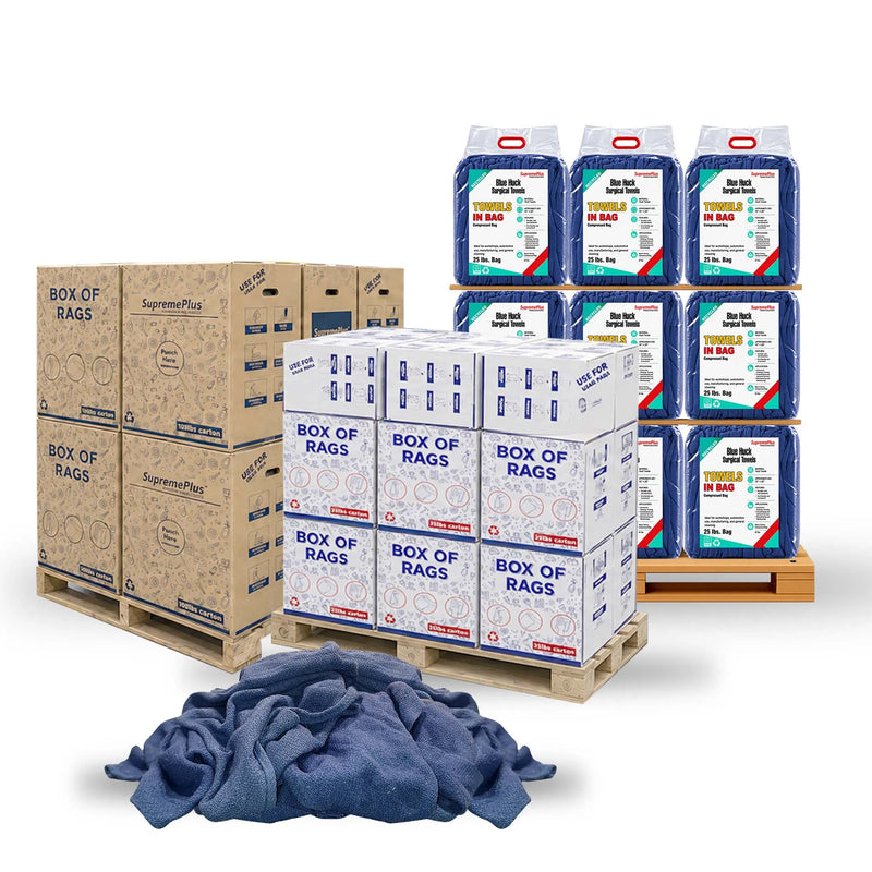 Reclaimed Blue Huck Surgical Towels