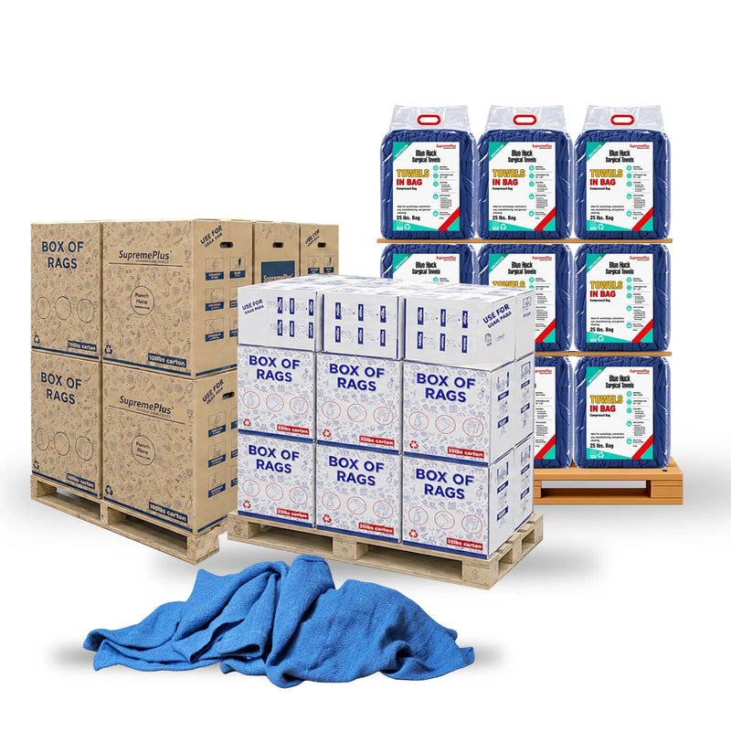Reclaimed Blue Huck Surgical Towels