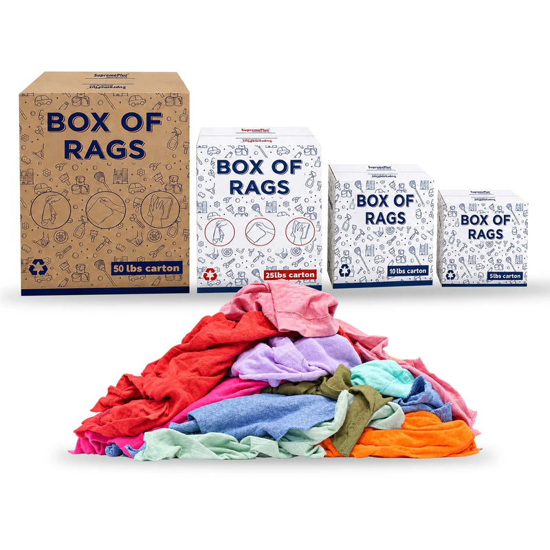 Color Cotton T-Shirt Rags | Recycled Industrial Rags