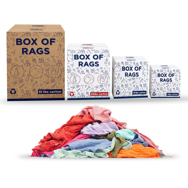Color Cotton T-Shirt Rags | Recycled Industrial Rags