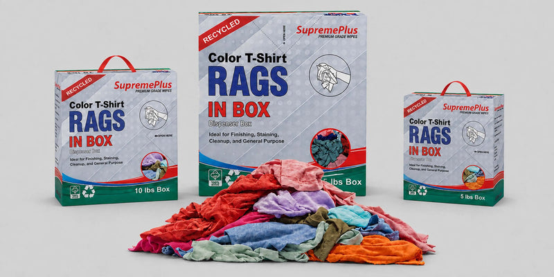 Recycled Color Cotton T-Shirt Rags | Wholesale Cleaning Rags