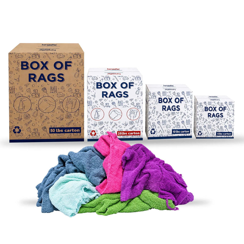 Color Terry Towel | Recycled Wiping Rags Wholesale