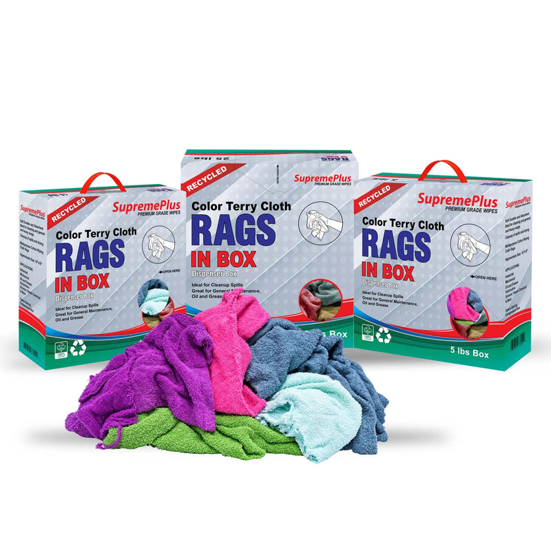 Color Terry Towel | Recycled Wiping Rags Wholesale