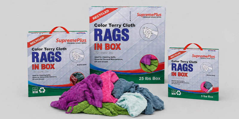 Color Terry Towel | Recycled Wiping Rags Wholesale