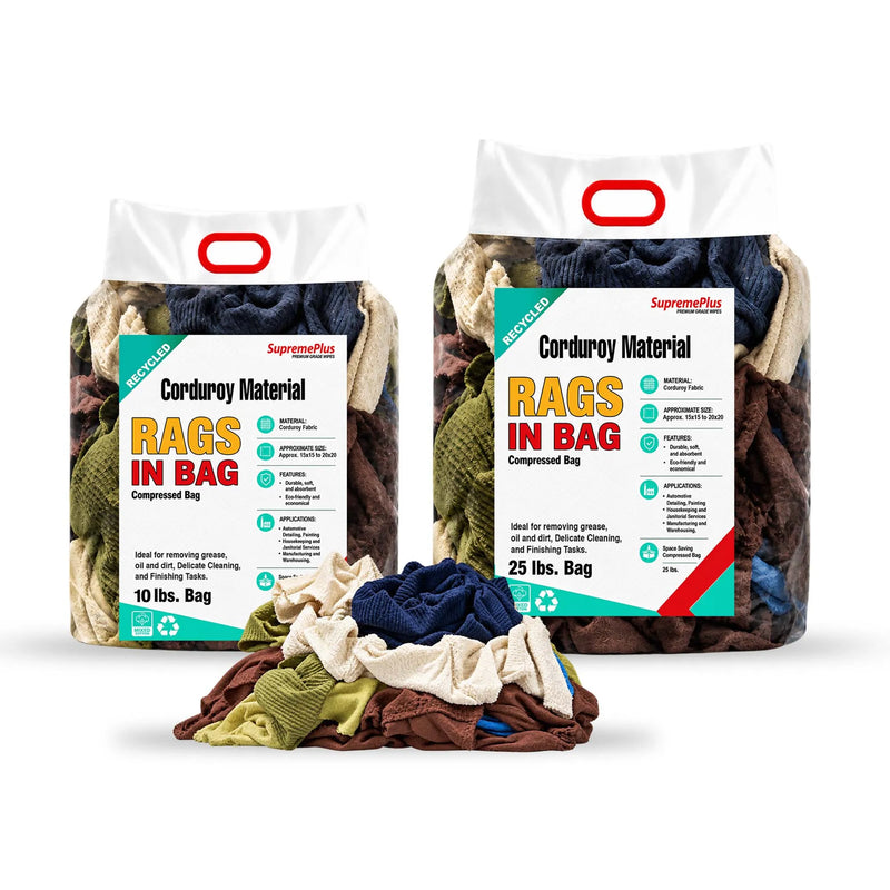 Wiping Cloth | Recycled Heavy Duty Corduroy Industrial Rags