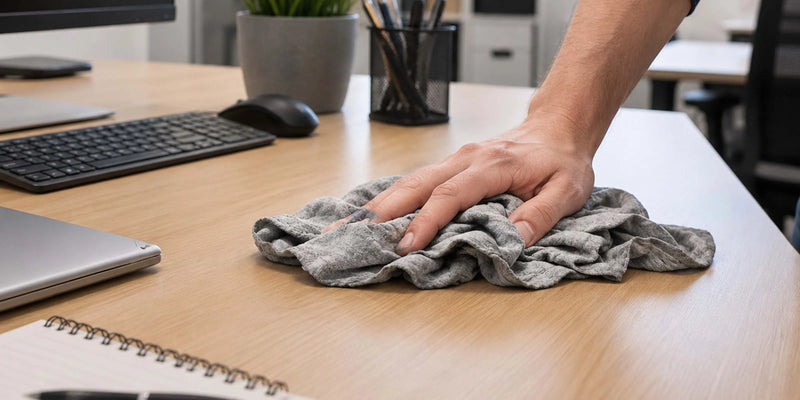 Gray Knit Cotton T-Shirt Rags | Recycled Mechanic Rags