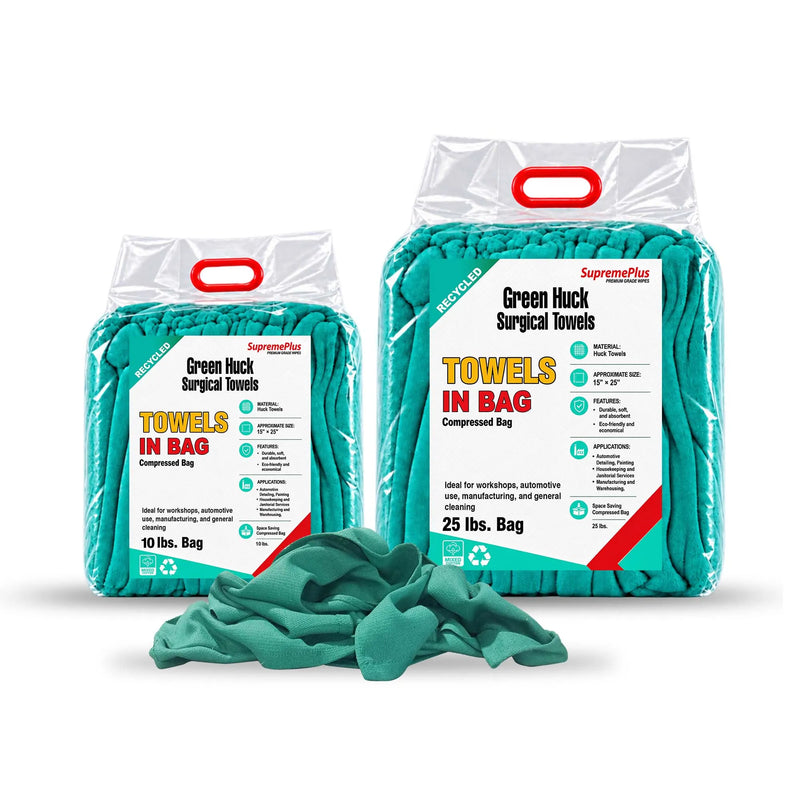 Reclaimed Green Huck Surgical Towels
