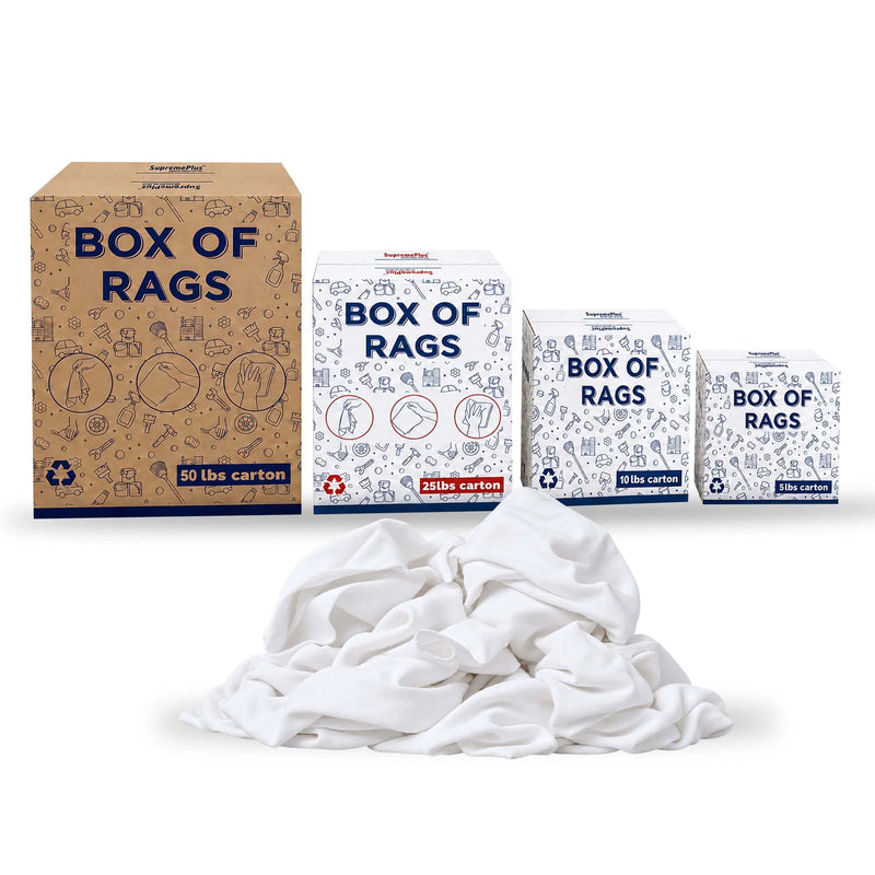 White Flannel Polishing Rags | Recycled Cleaning Cloth