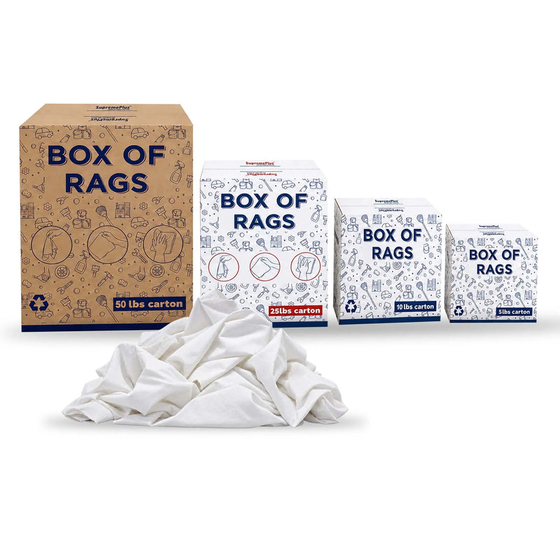White Cotton Sheeting Rags | Recycled Cleaning Cloth
