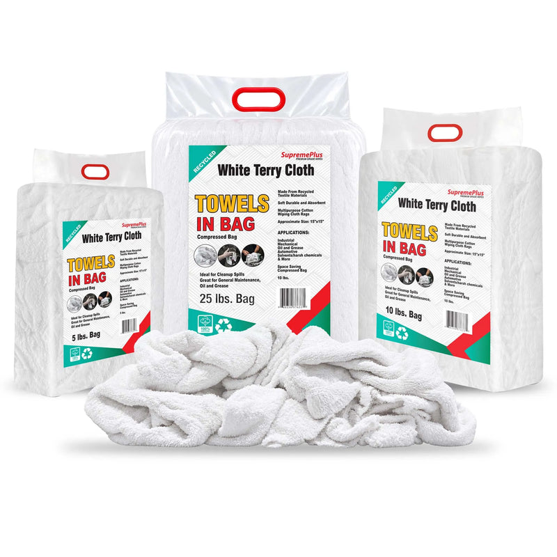 White Terry Towel | Recycled Cleaning Cloth Wholesale