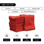 New Red Shop Cleaning Towels - Wiping Hub