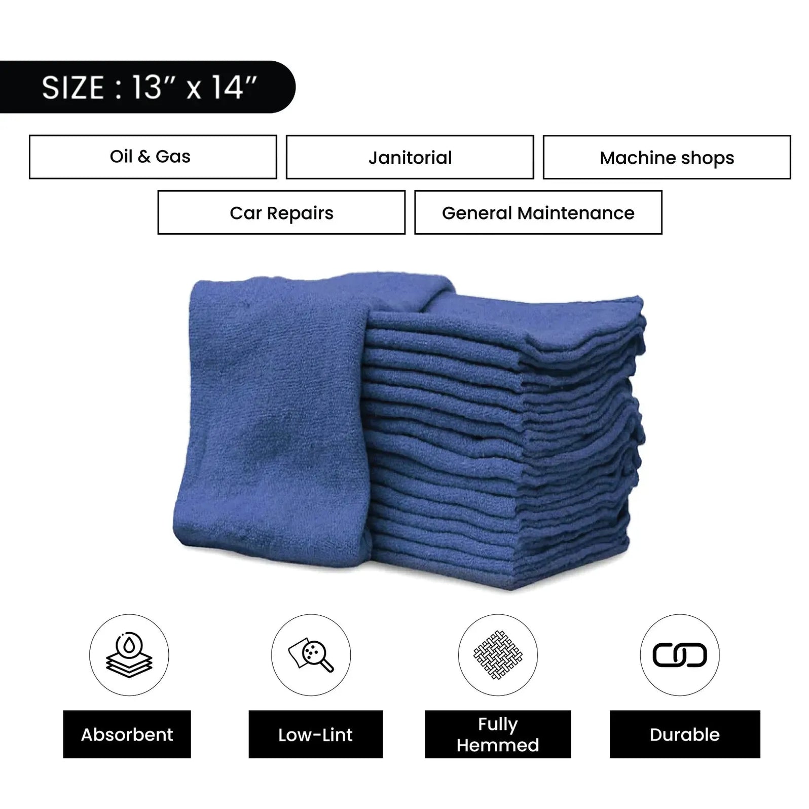 New Blue Shop Towel — Wiping Hub